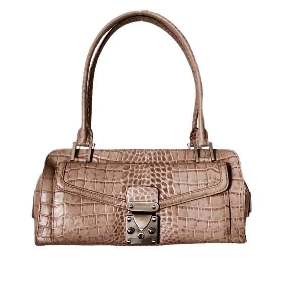 ANTONIO MELANI Handbags - Antonio Melani Croc-Embossed Top-Zip Shoulder Bag